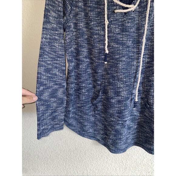 Inspired Hearts Hoodie Blue Sweatshirt Y2k 90s Beach Coastal Lagen XL Oversize - Picture 4 of 5